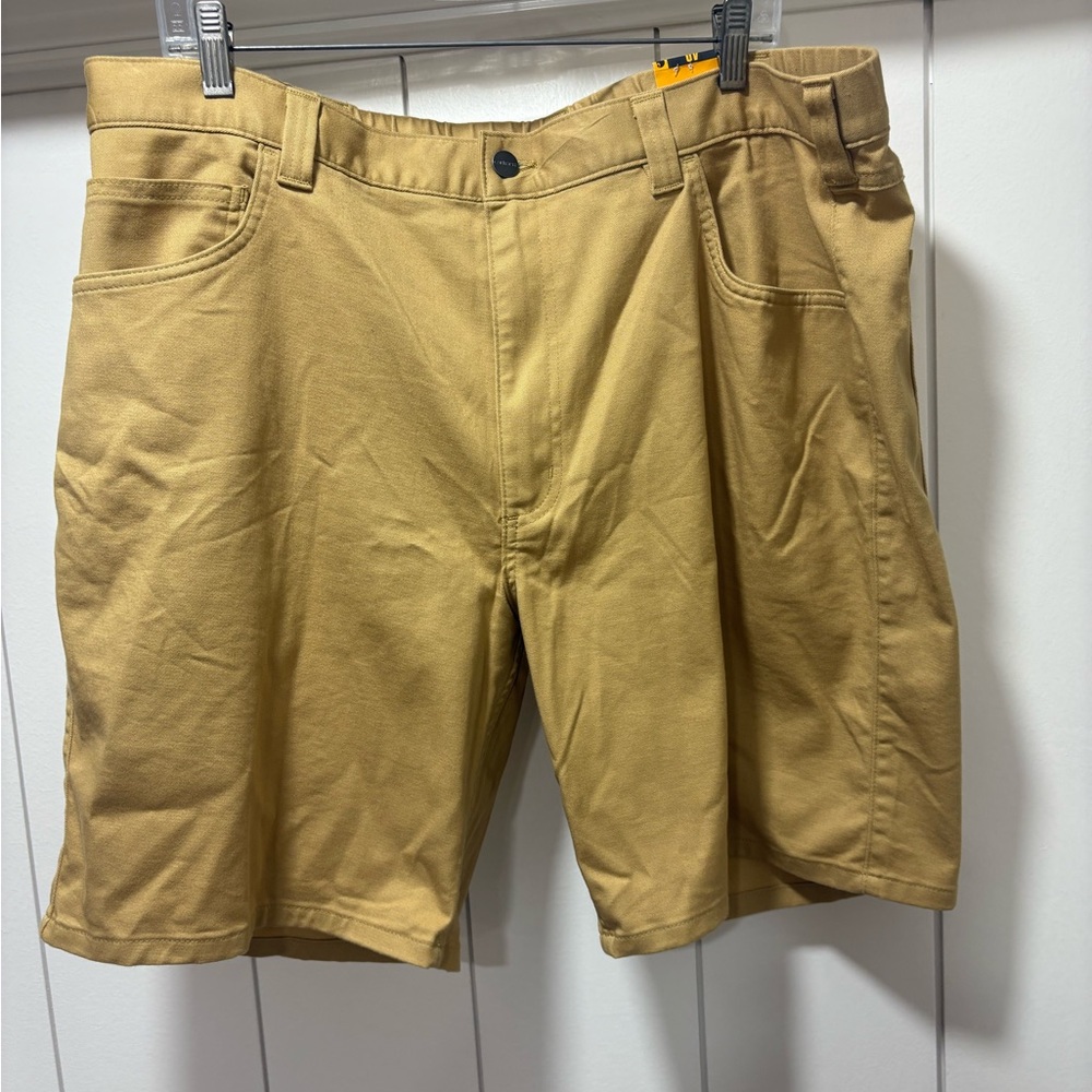 Carhartt Force Relaxed Fit Men's Shorts Size 40  Tan Elastic Waist Inseam 9” NWT